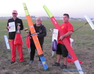 Podium F1A Standard: 2. Stanisław Bolko, 1. Ryszard Lewandowski, 3. Robert Izban