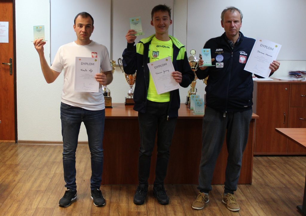 Podium Jasna Góra Cup – F1A open: 3. Michał Słyś, 1. Tomasz Jeziorny, 2. Dariusz Stężalski